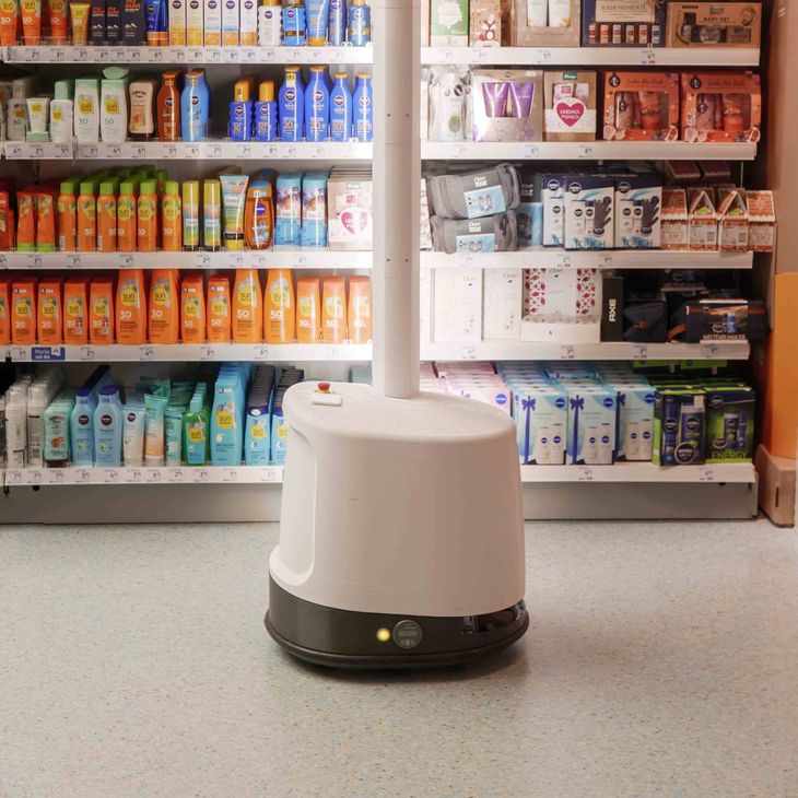 Ubica Roboter scannt für den digitalen Zwilling Regale